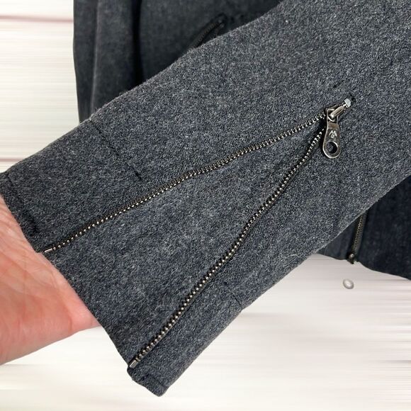 MARTIN + OSA Wool Blend Moto
Jacket Dark Grey Size 10 Lined - Picture 8 of 16